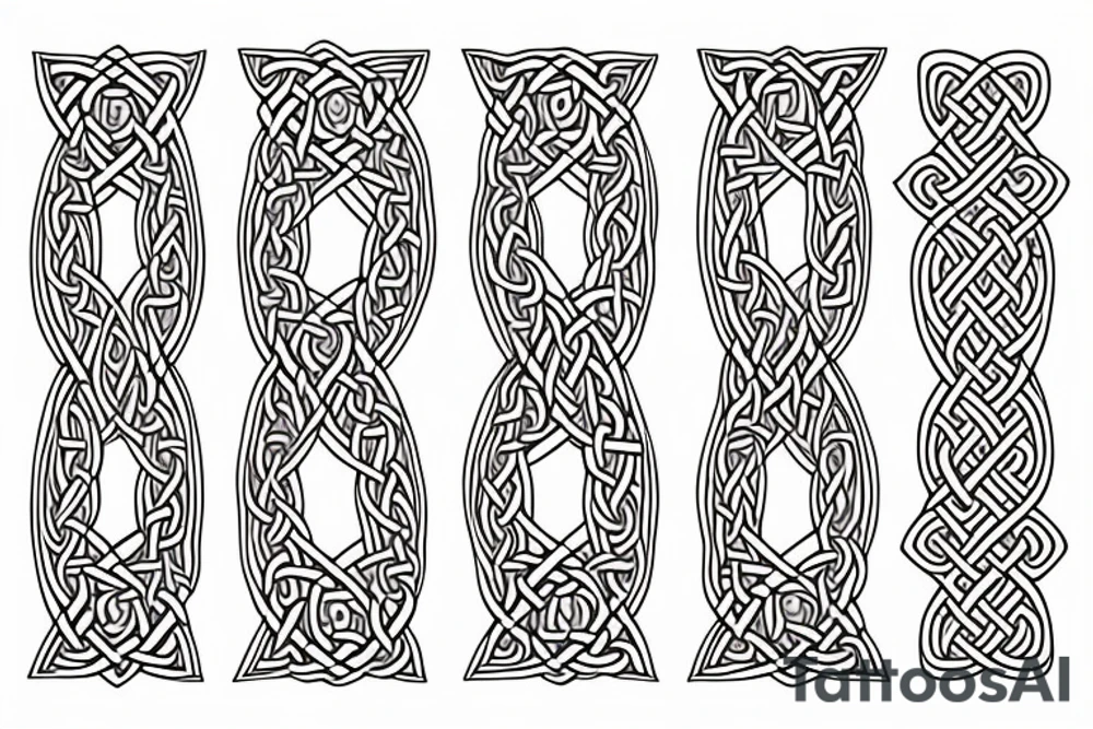 Celtic father daughter knot with Lillies tattoo idea