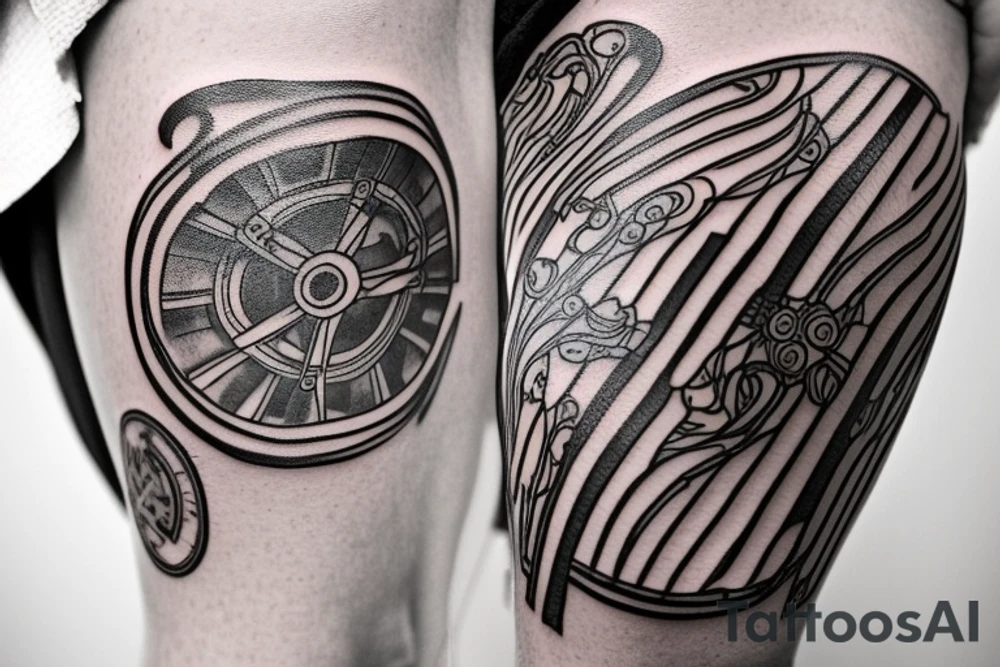 a stylized camera lens with a film strip wrapped around it. The lens could be intricately shaded and detailed, while the film strip could be inked in an eye-catching color. The tattoo could be a reminder of the artistry and creativity of the craft, as well as a symbol of the person’s commitment to their profession. tattoo idea