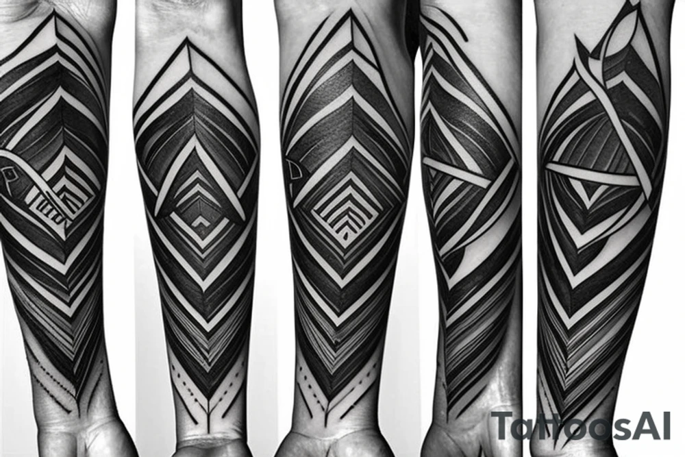 Arrow mixed with coordinates with word focus tattoo idea