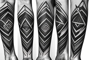 Arrow mixed with coordinates with word focus tattoo idea