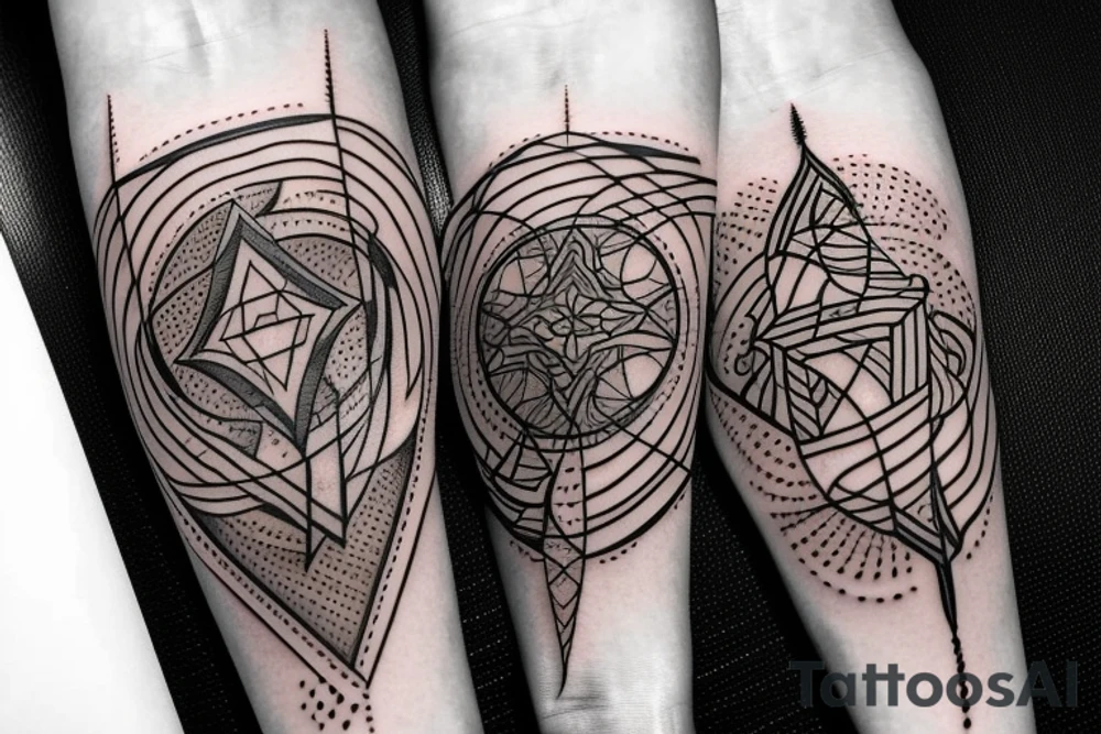 Arrow mixed with word focus tattoo idea