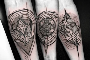 Arrow mixed with word focus tattoo idea