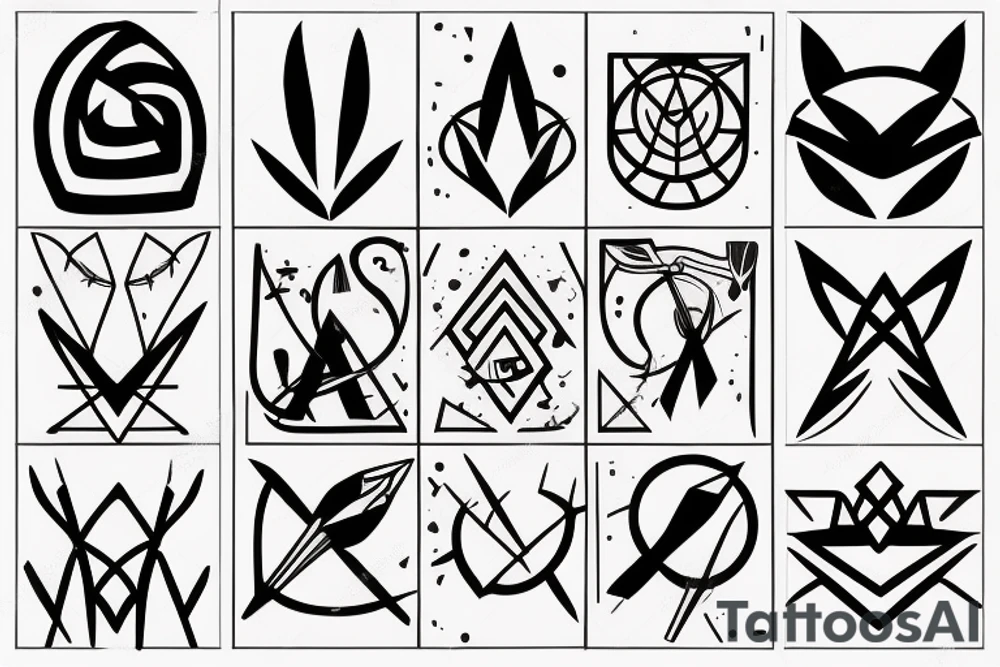 Arrow and bunny tattoo idea
