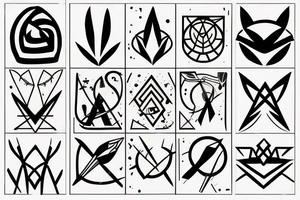 Arrow and bunny tattoo idea