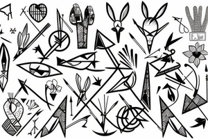 Arrow and bunny tattoo idea