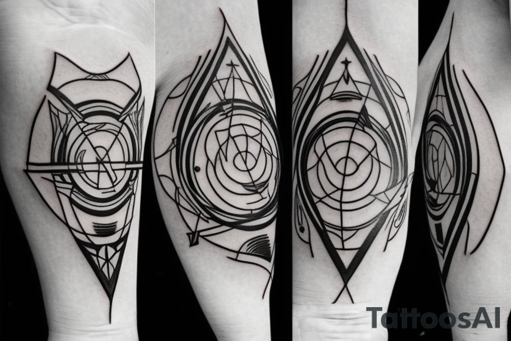 Arrow and numbers tattoo idea