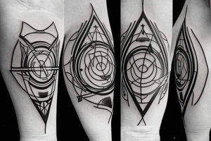 Arrow and numbers tattoo idea