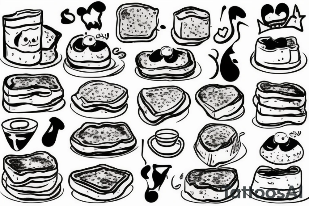 french toast tattoo idea