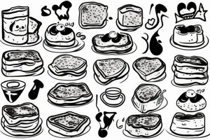 french toast tattoo idea