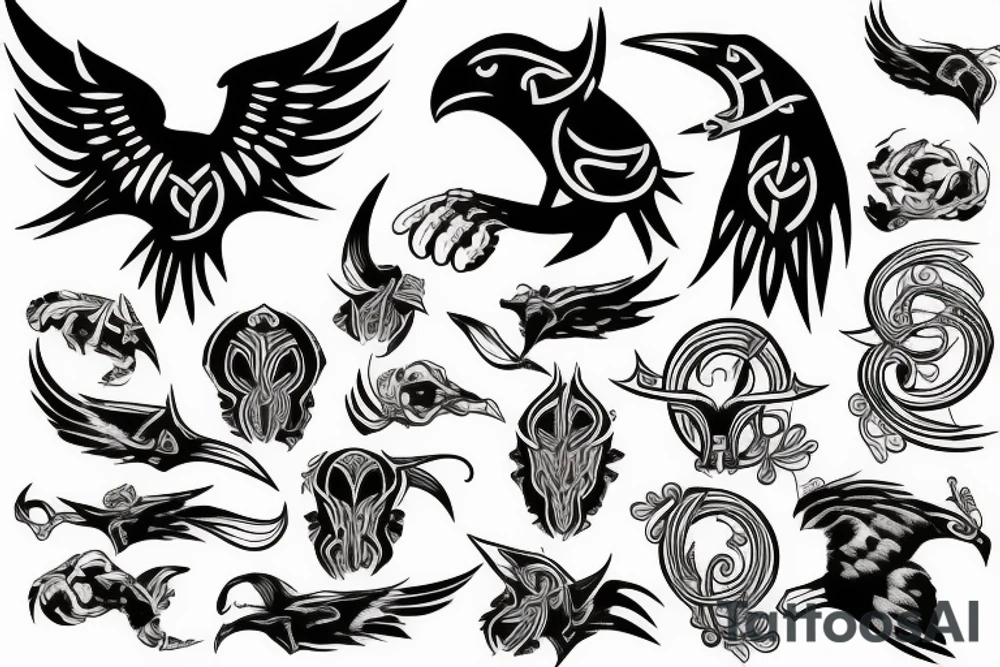 Viking ravens tattoo idea