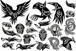 Viking ravens tattoo idea