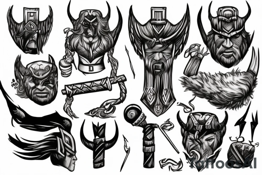 Norse heathens thor tattoo idea