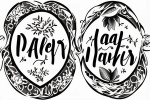 Father, daughters, August 10th 2021 & December 7th 2019 tattoo idea