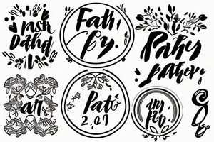 Father, daughters, August 10th 2021 & December 7th 2019 tattoo idea