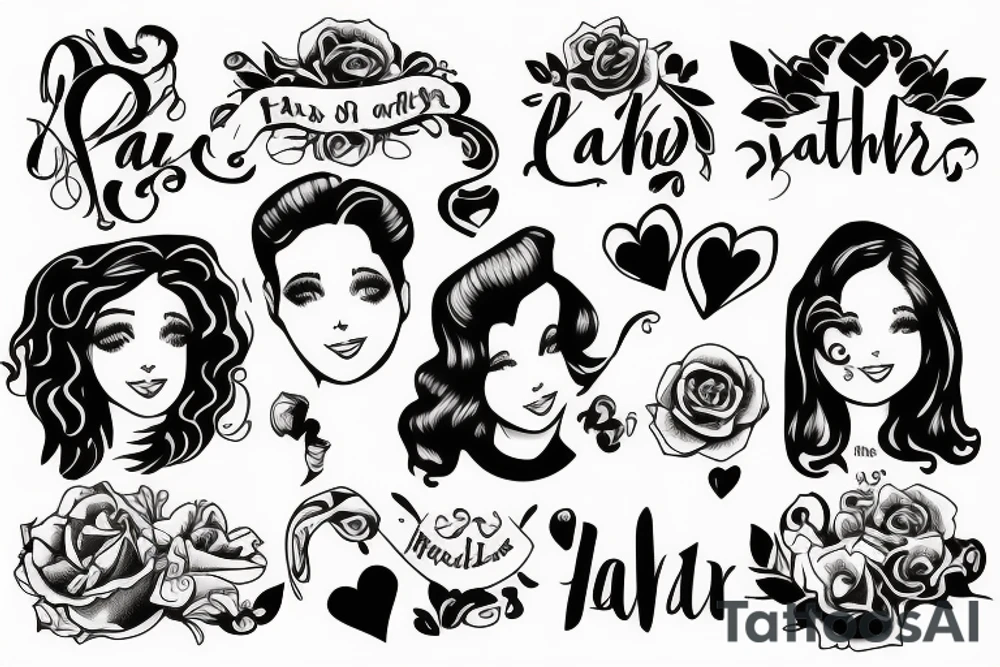 Father, daughters tattoo idea