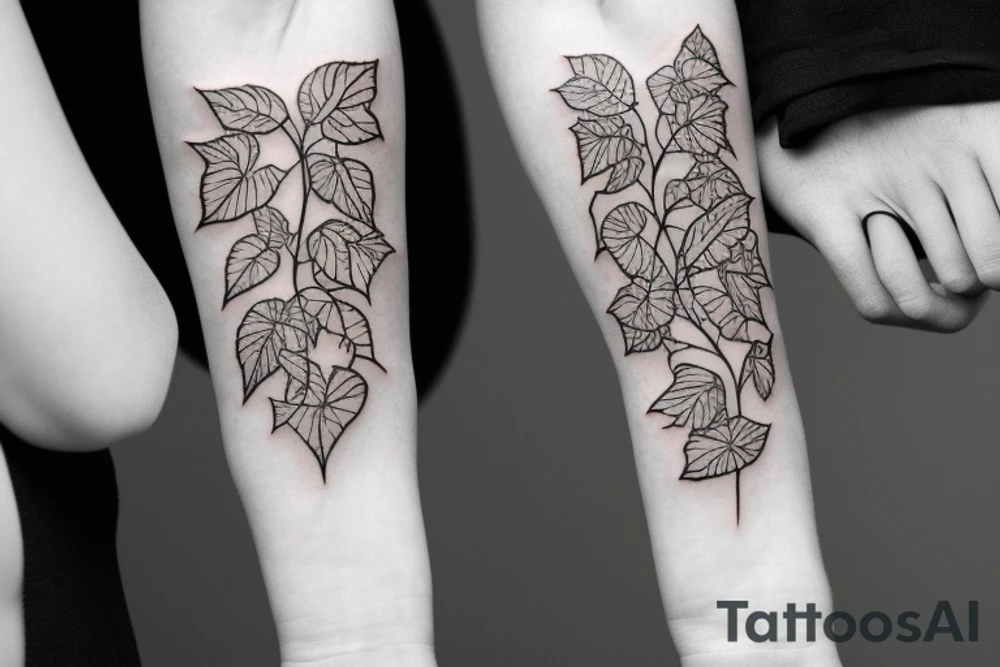 an ivy chain on forearm tattoo idea