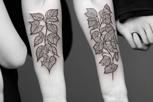 an ivy chain on forearm tattoo idea