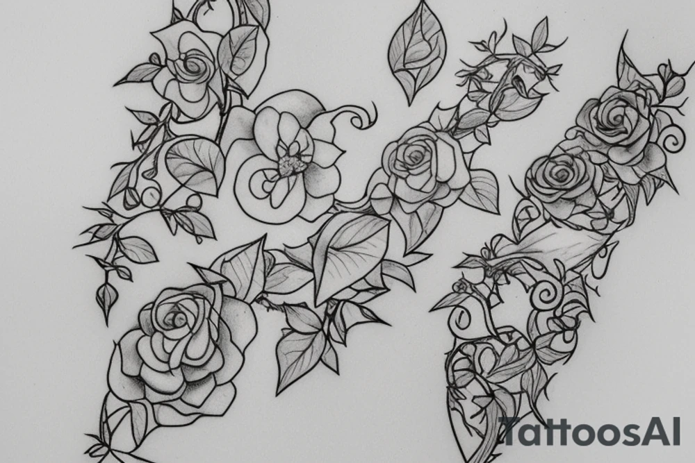 an ivy chain tattoo idea