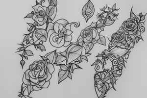 an ivy chain tattoo idea