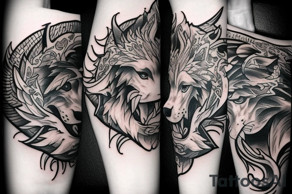 white wolf tatto tattoo idea