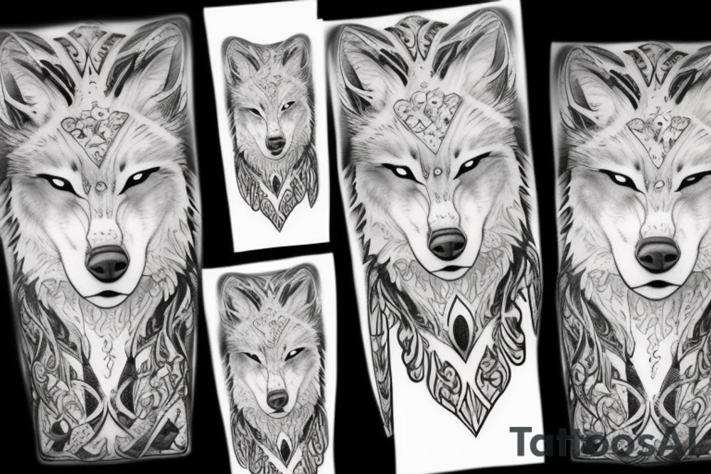 white wolf tatto tattoo idea