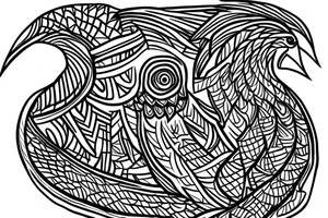 golem bird ukrainian symbol tattoo idea