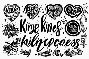 "kindness" in scripted letters tattoo idea