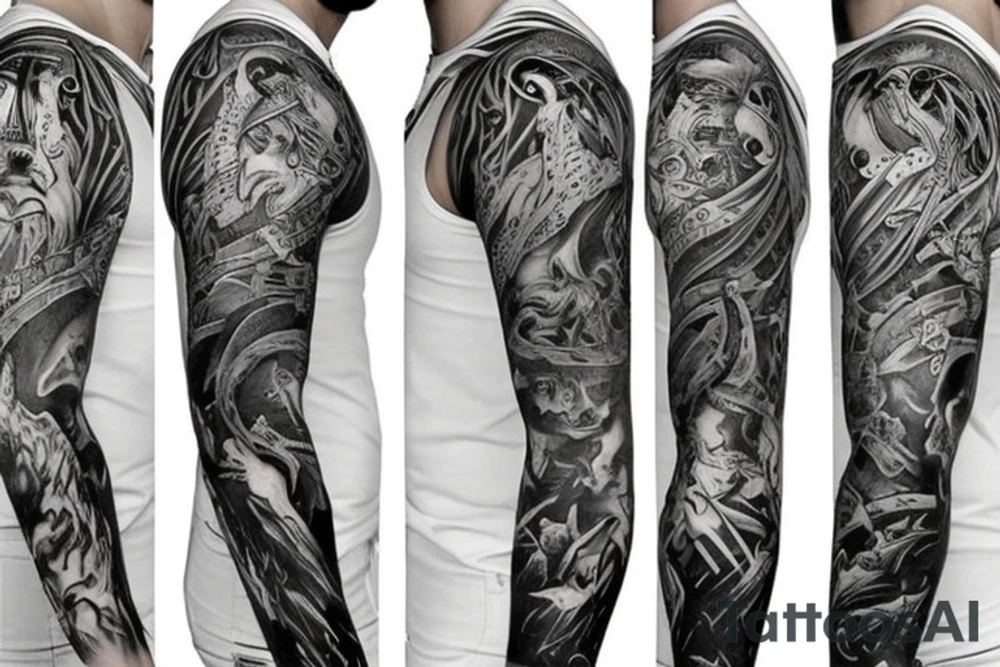 vikings
full sleeve tattoo idea