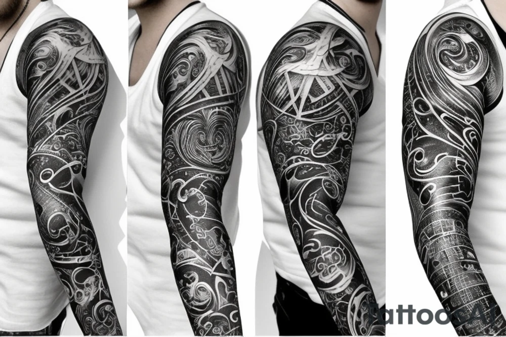 space

full sleeve tattoo idea
