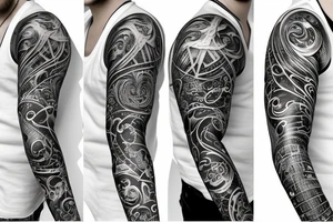 space

full sleeve tattoo idea