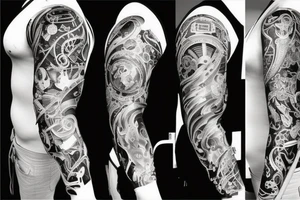 space

full sleeve tattoo idea