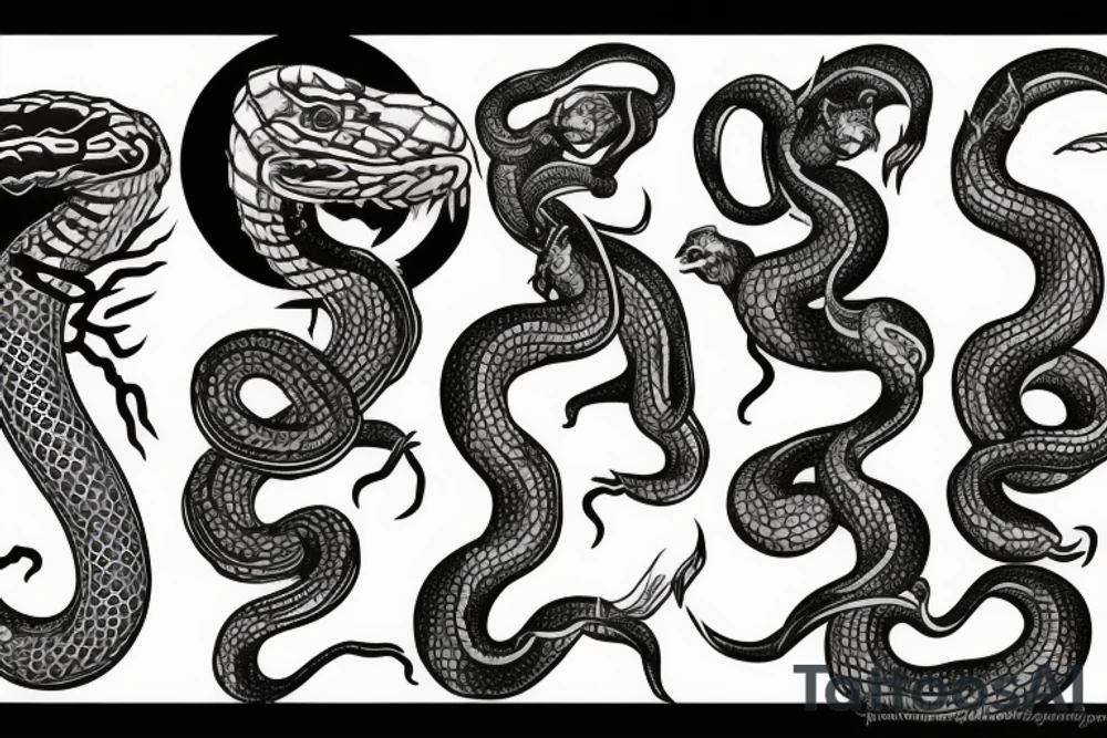 snake eating it’s own tail tattoo idea