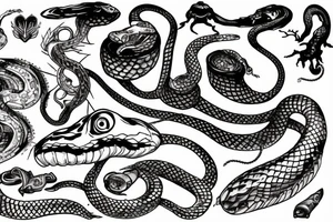 snake eating it’s own tail tattoo idea