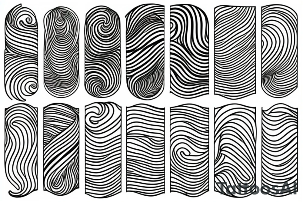 geometric waves tattoo idea
