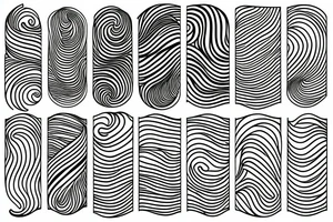 geometric waves tattoo idea
