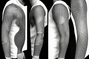 geometric fish scales tattoo idea