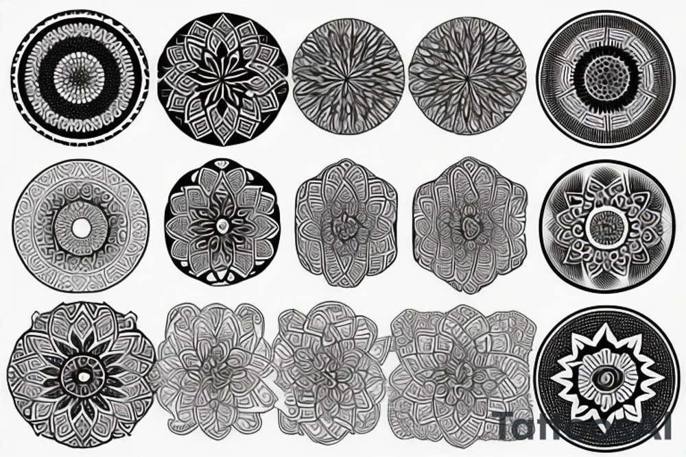 geometric mandala tattoo idea