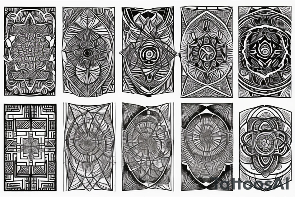 geometric mandala tattoo idea