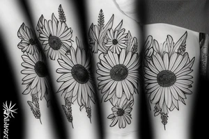 Lavender gebera daisy lavender half of butterfly tattoo idea