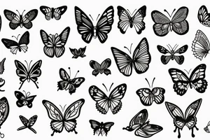Wildflower one half other half butterfly tattoo idea