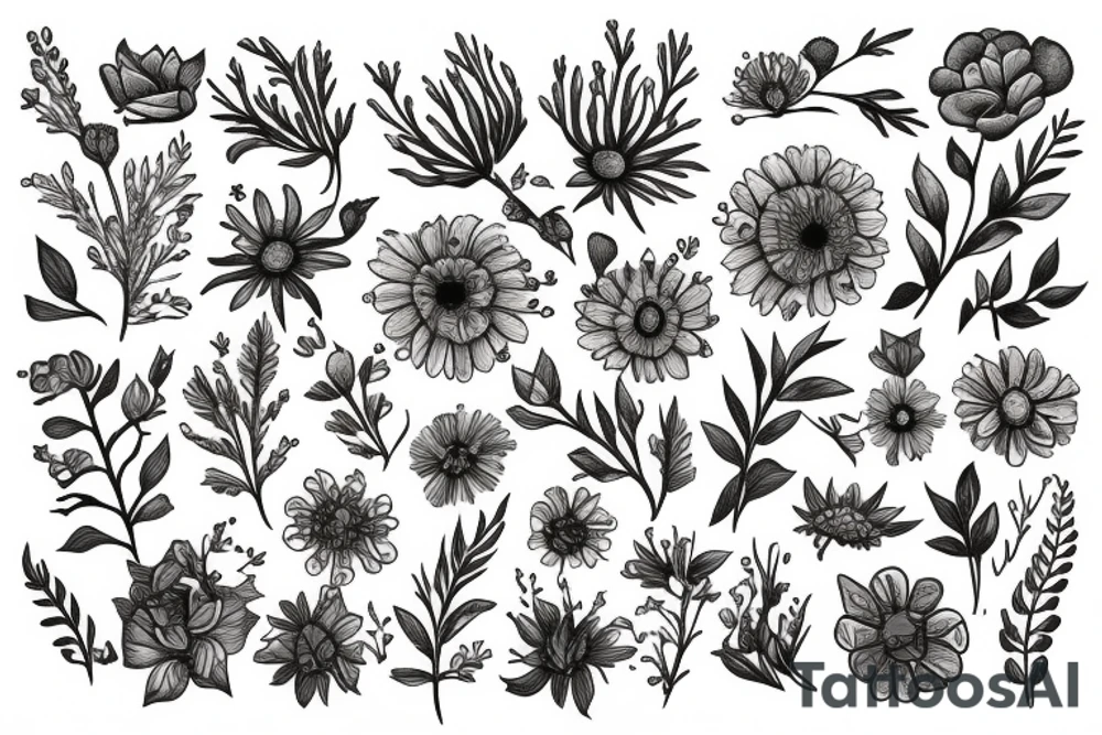 Wildflowers tattoo idea