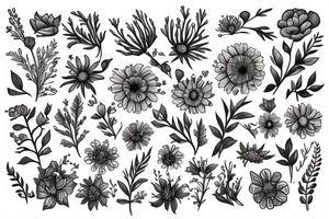 Wildflowers tattoo idea