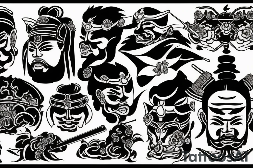 Japanese samurai tattoo idea