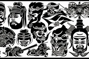 Japanese samurai tattoo idea