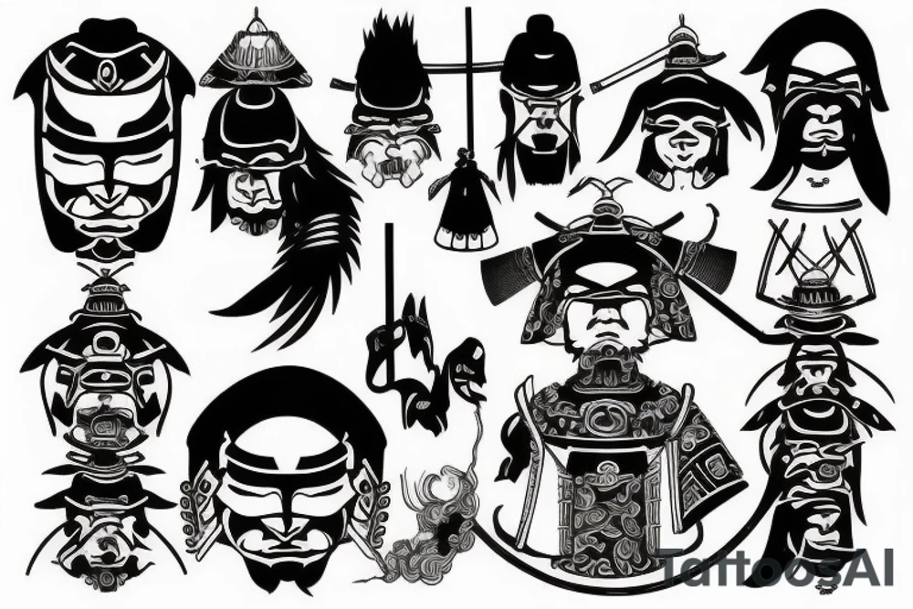 Japanese samurai tattoo idea