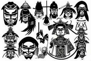 Japanese samurai tattoo idea