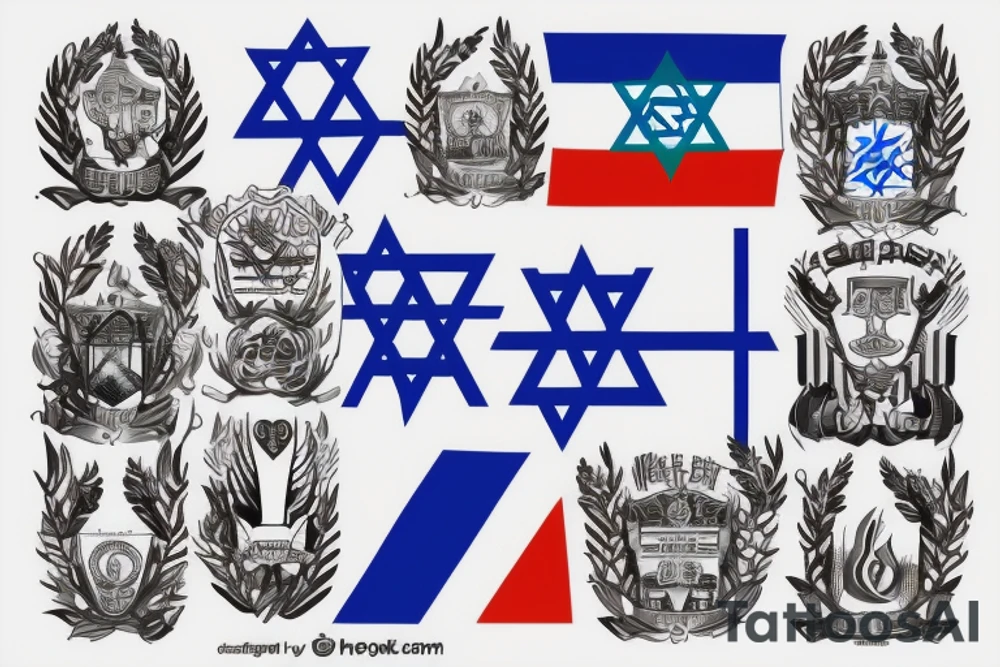 Israeli flag tattoo idea