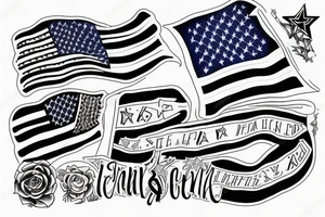 Israeli and American flag intertwined tattoo idea