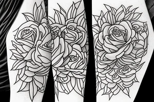A Lily flower and rose flower wrapped together. Add something representing water tattoo idea