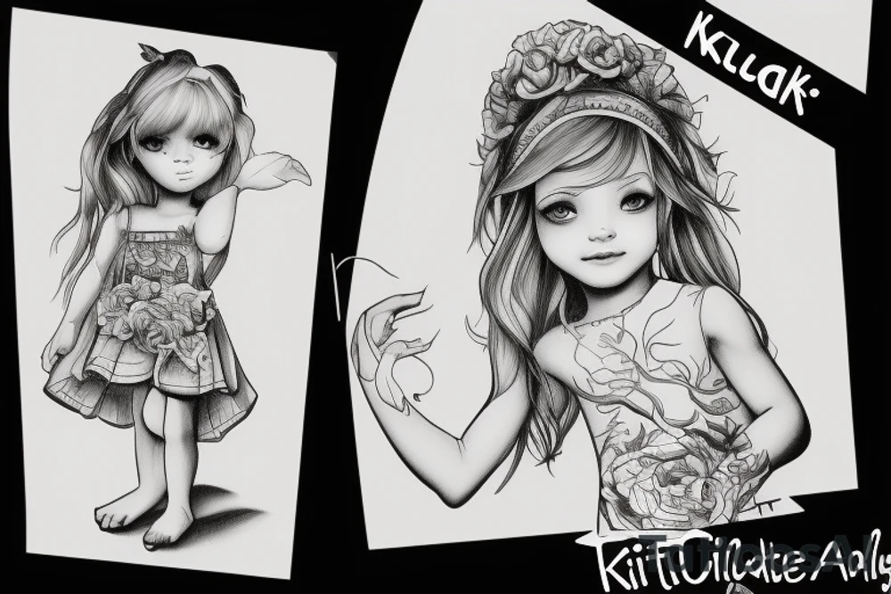 A little girl knite tattoo idea